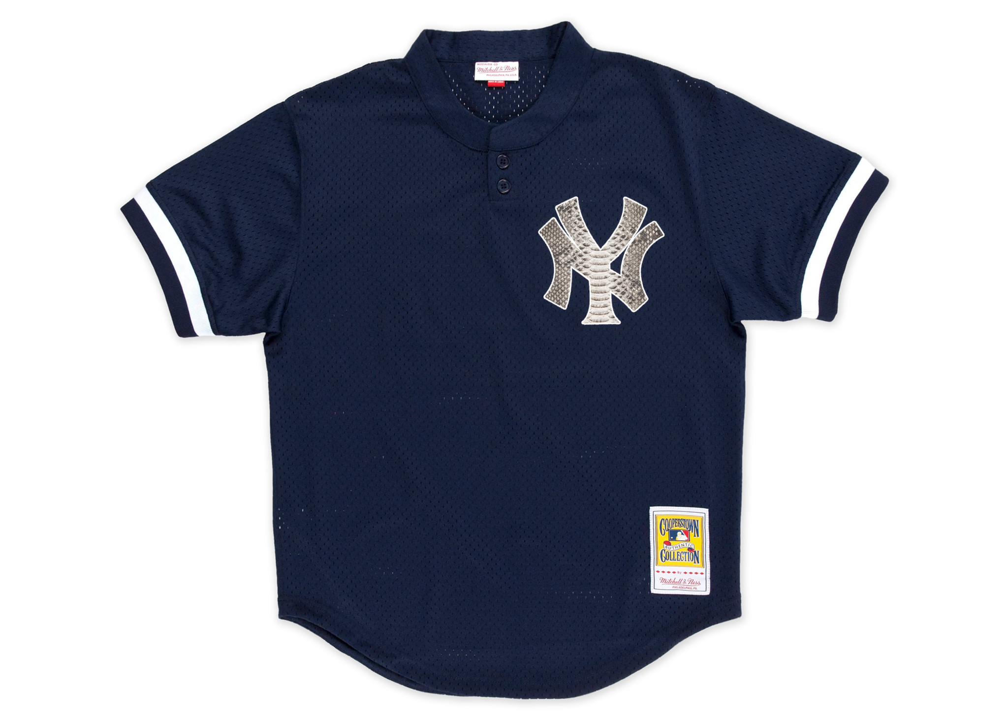 Custom Mitchell & Ness Don Mattingly 1995 New York Yankees Authentic BP Python Jersey