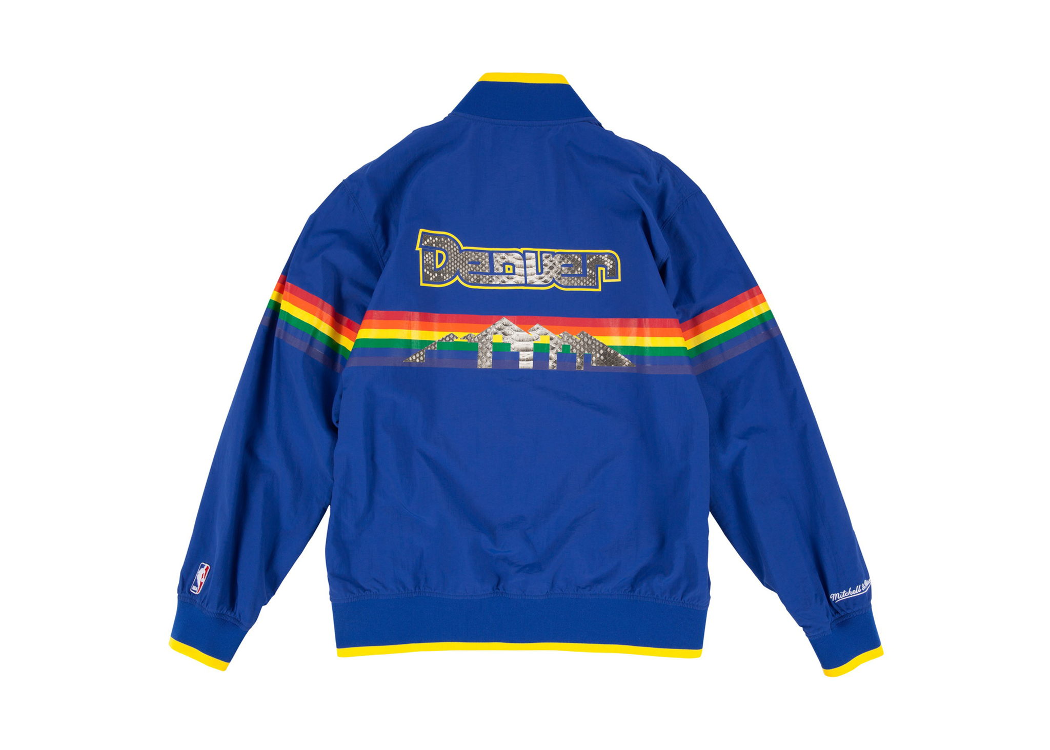 Custom Mitchell & Ness Denver Nuggets "Nothing But Net" Python Warm Up Jacket