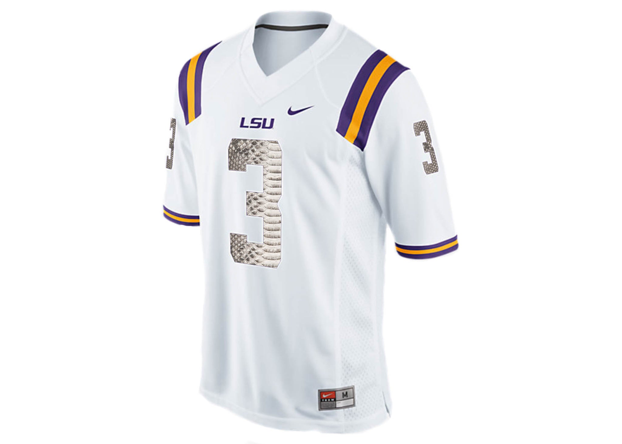 Custom Nike Odell Beckham Jr. LSU Python Jersey