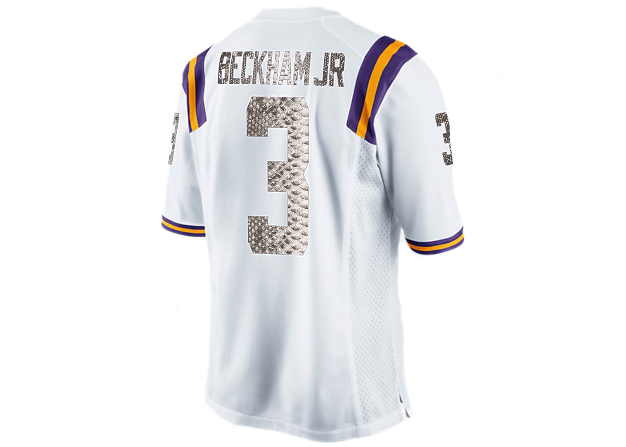 Custom Nike Odell Beckham Jr. LSU Python Jersey