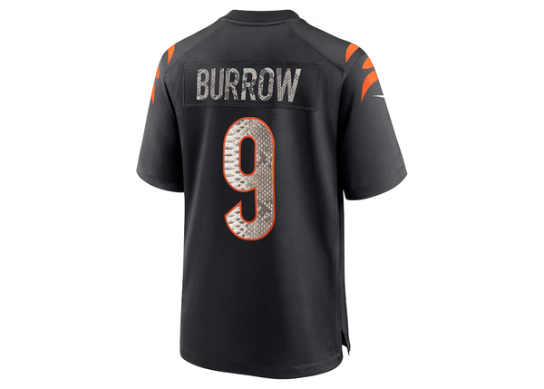 Custom Nike Joe Burrow Cincinnati Bengals Python Black Jersey