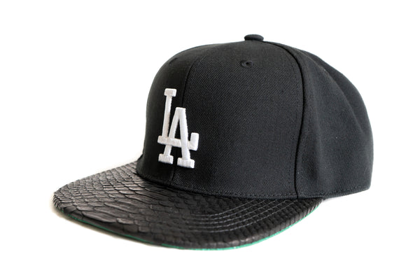 Custom Mitchell & Ness Los Angeles Dodgers Black Strapback