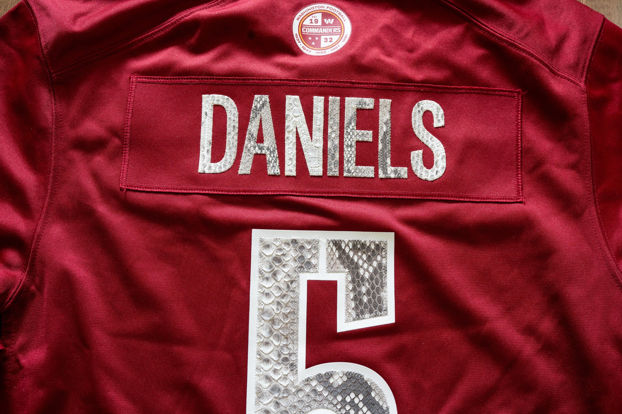 Custom Jayden Daniels Washington Commanders Nike Python Jersey