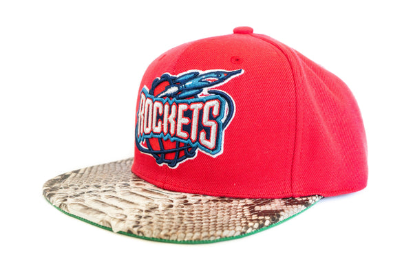 Custom Mitchell & Ness Houston Rockets Classic Logo Strapback