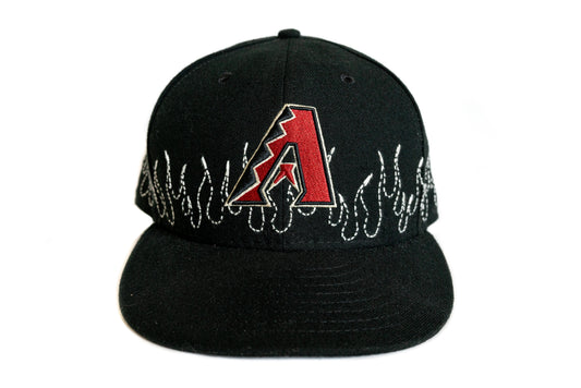 Black Arizona Diamondbacks Sashiko Stitch Fitted