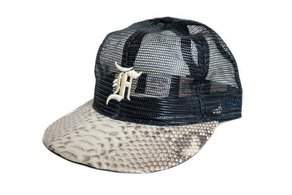 Custom New Era x Fear Of God Mesh Python Fitted (Navy)