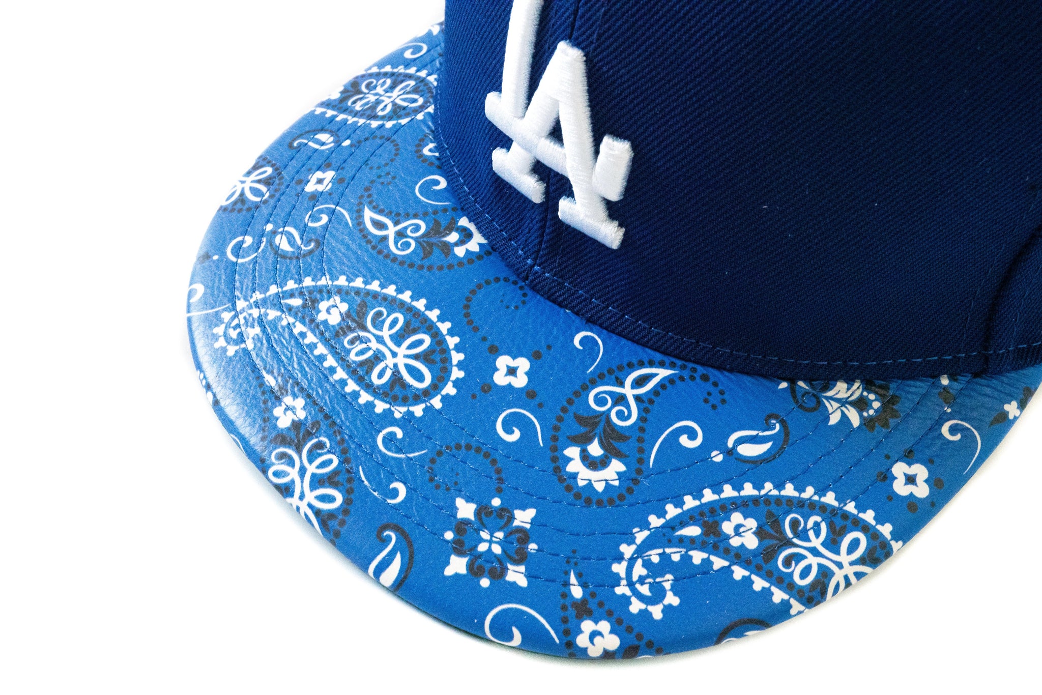 Custom New Era Los Angeles Dodgers Paisley Leather Hat