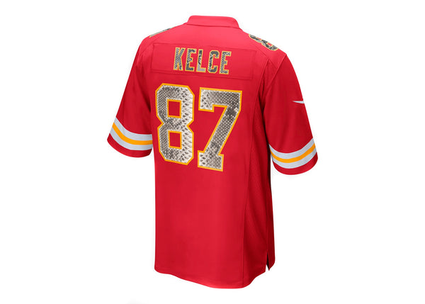 Custom Nike Travis Kelce Kansas City Chiefs Python Jersey