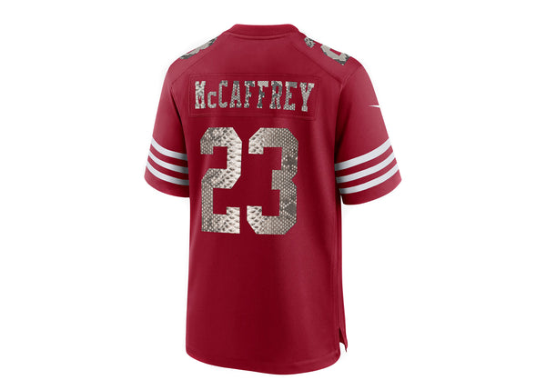 Custom Nike Christian McCaffrey San Francisco 49ers Python Jersey (Red)