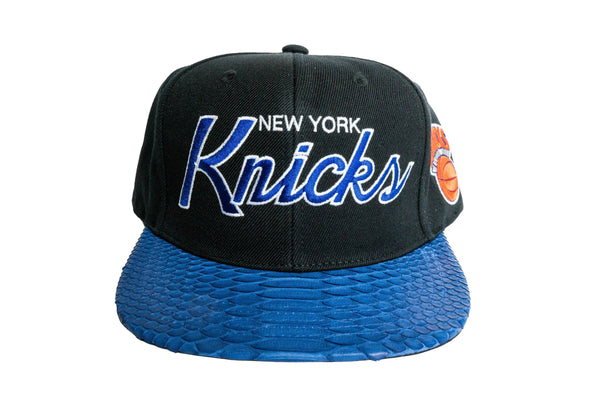 Custom Mitchell & Ness New York Knicks Simple Script Strapback