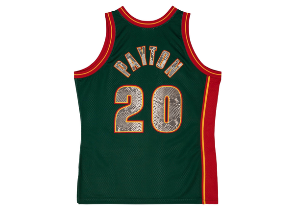 Custom Mitchell & Ness Gary Payton 1994-1995 Seattle Supersonics Python Jersey