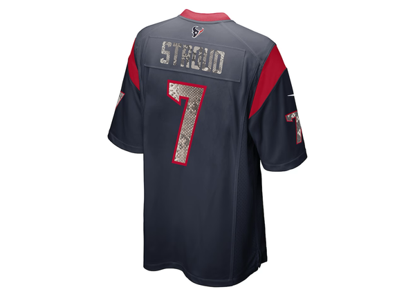 Custom Nike CJ Stroud Houston Texans Python Navy Jersey