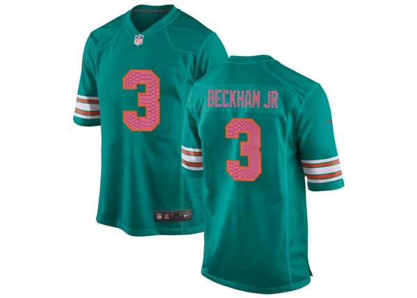Custom Nike Odell Beckham Jr. Miami Dolphins Python Jersey (Away)