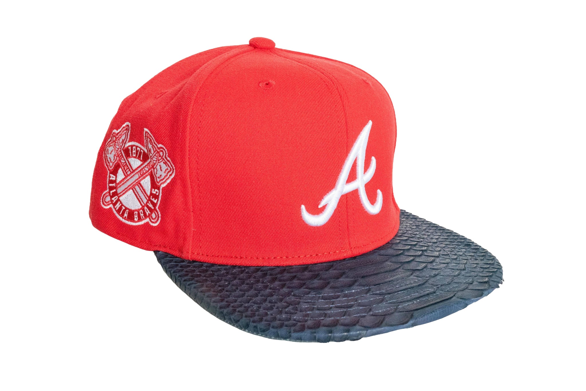 Custom Mitchell & Ness Atlanta Braves Basic Logo Strapback