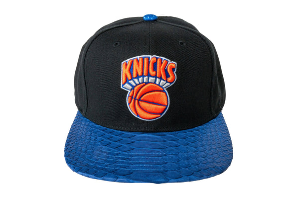 Custom Mitchell & Ness New York Knicks Black/Blue Strapback