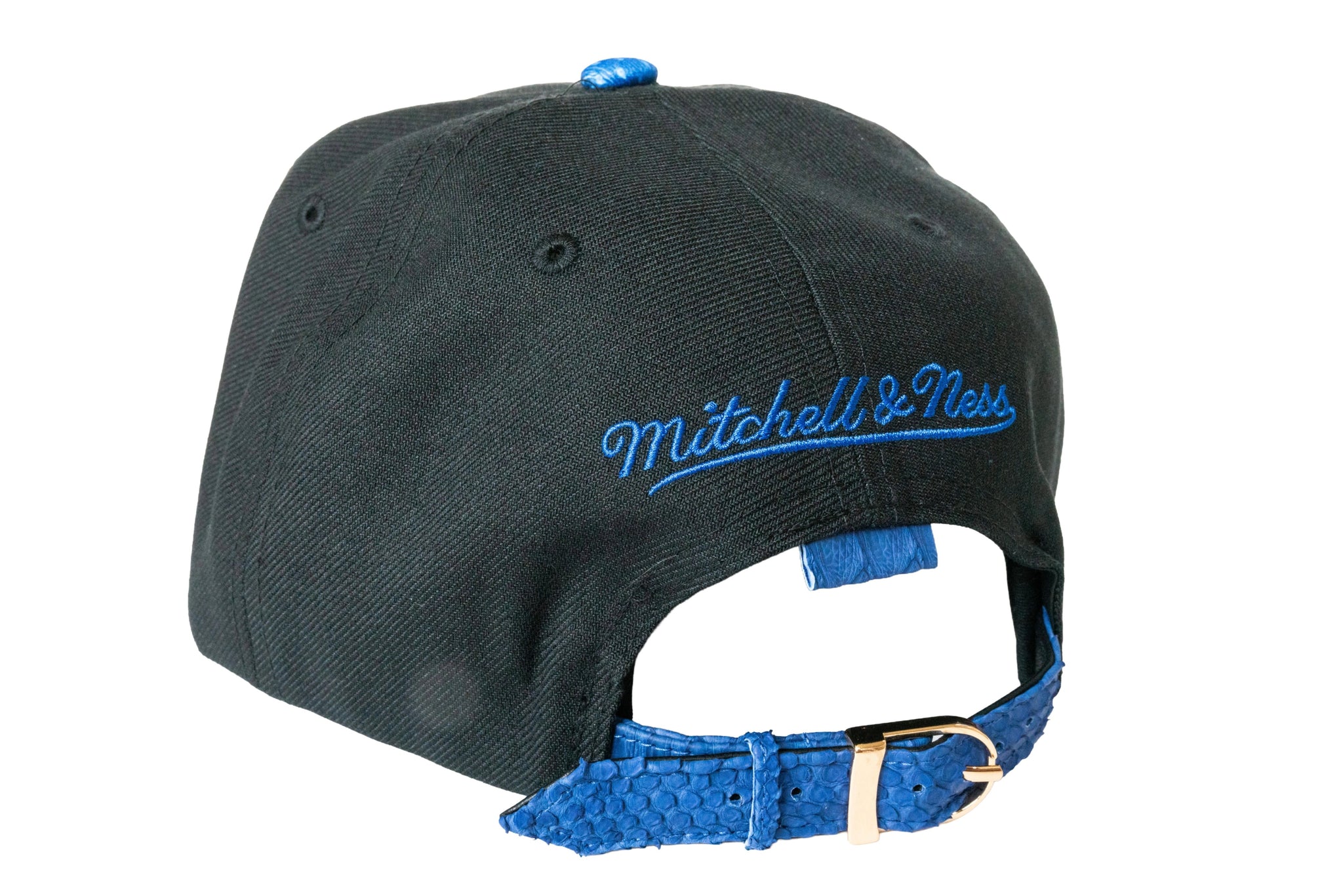 Custom Mitchell & Ness New York Knicks Black/Blue Strapback