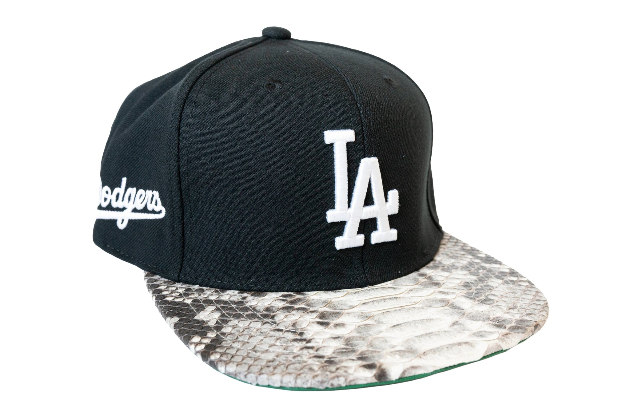 Custom Mitchell & Ness Los Angeles Dodgers Black OG Logo Strapback