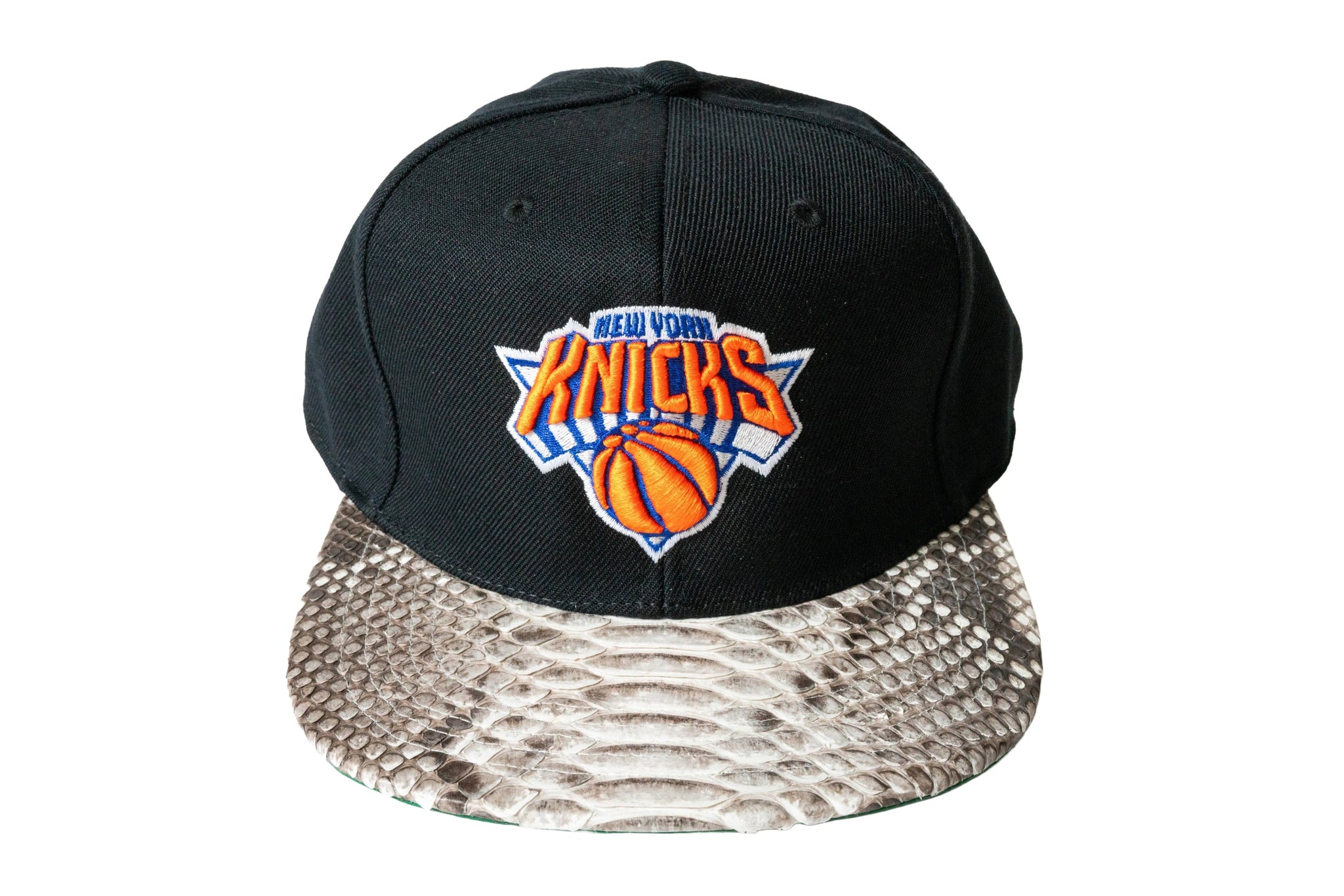 Custom Mitchell & Ness New York Knicks Black New Logo Strapback