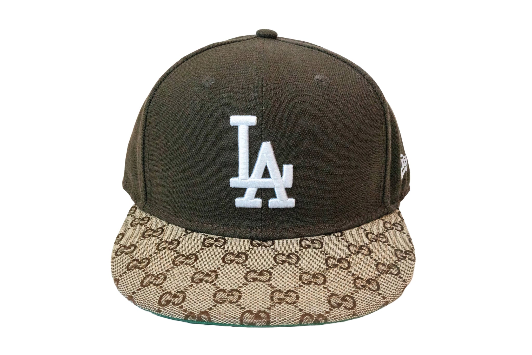 Custom New Era Los Angeles Dodgers Double G Hat (Brown)