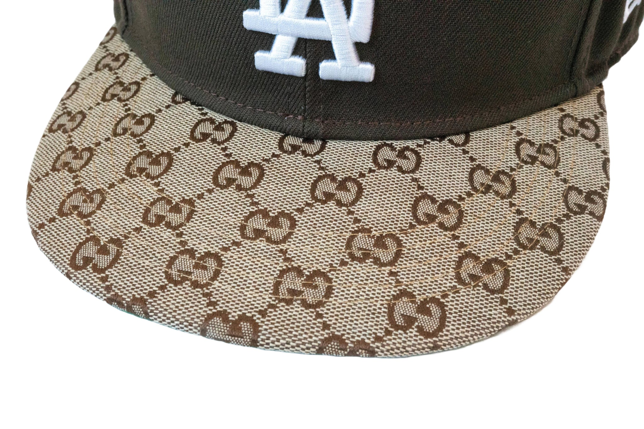 Custom New Era Los Angeles Dodgers Double G Hat (Brown)