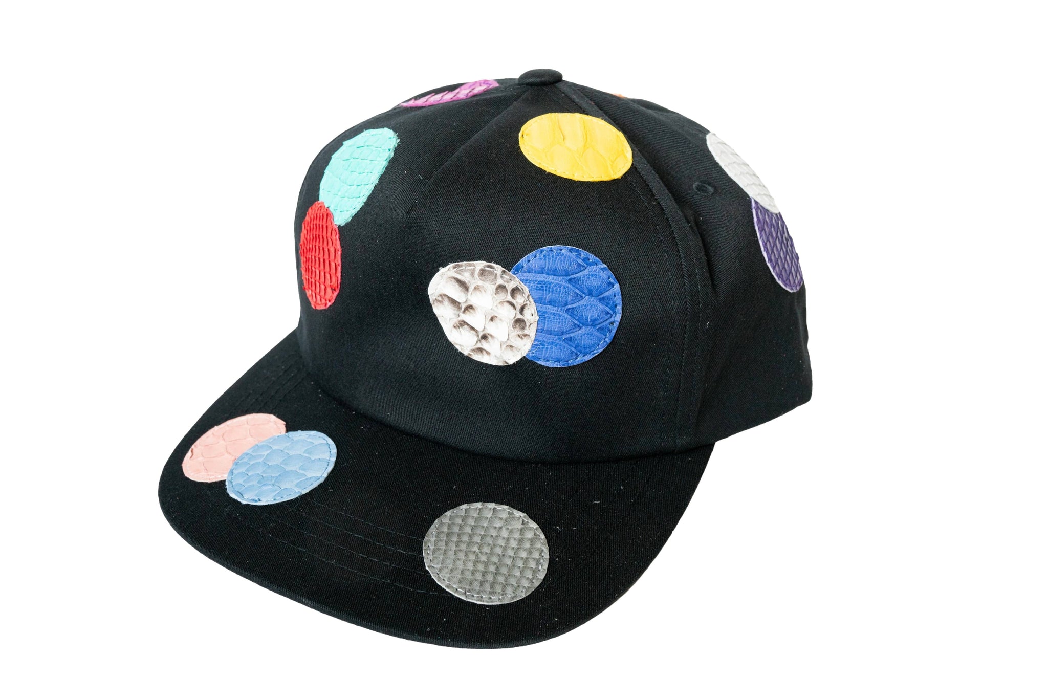 Black "Misplaced Dots" Python Snapback
