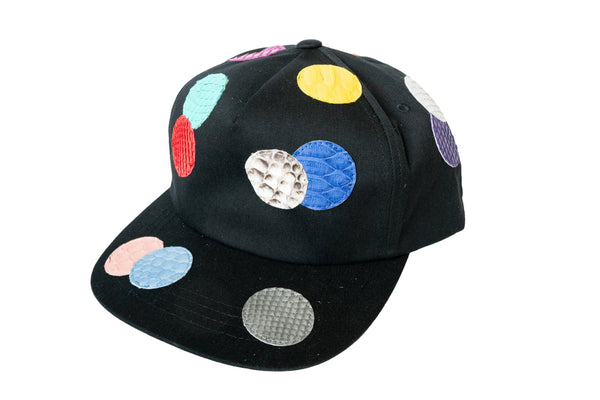 Black "Misplaced Dots" Python Snapback