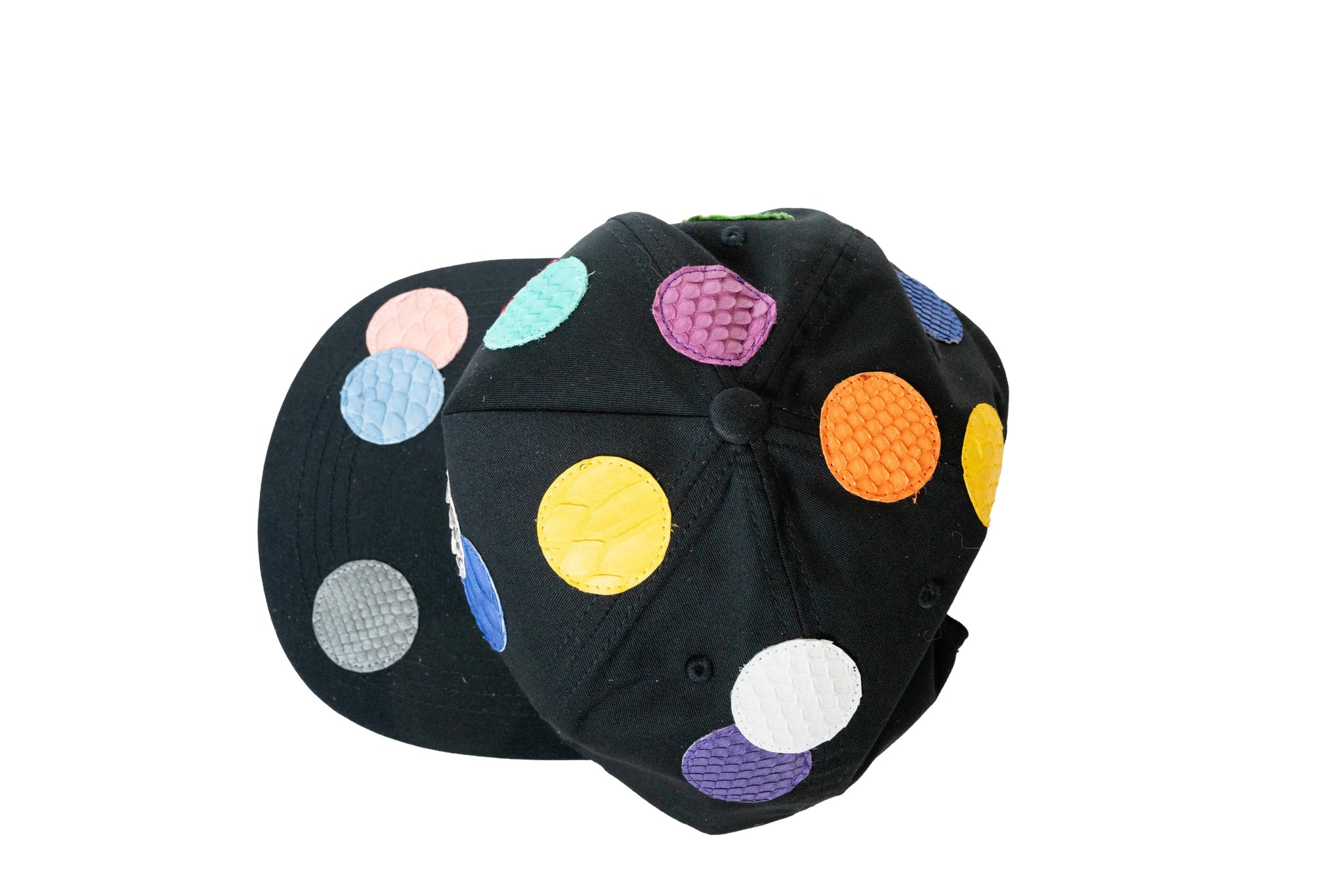 Black "Misplaced Dots" Python Snapback