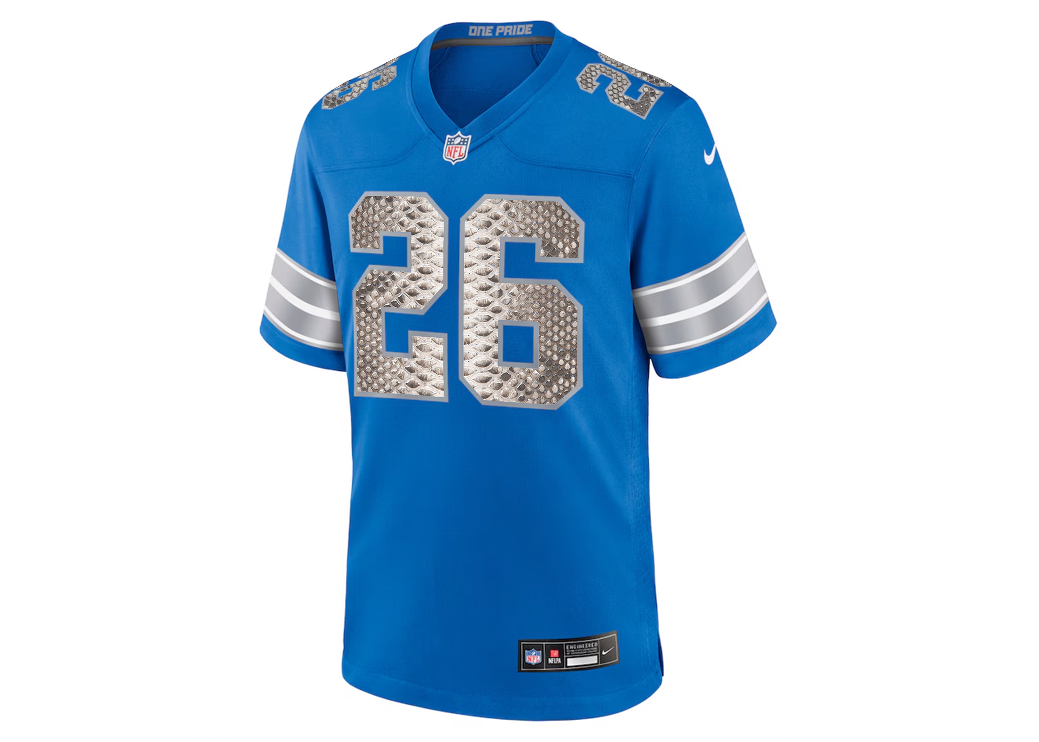 Custom Jahmyr Gibbs Detroit Lions Nike Python Jersey