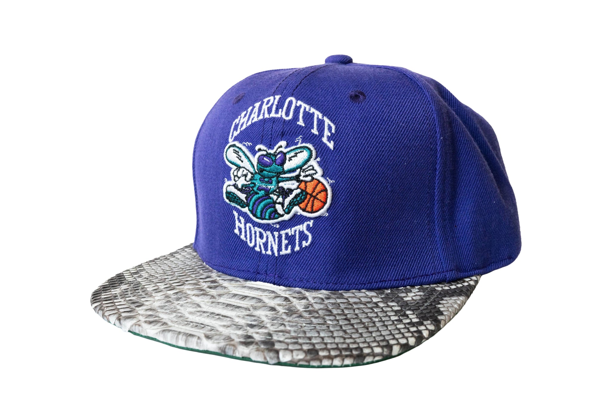 Custom Mitchell & Ness Charlotte Hornets Hardwood Classics Strapback