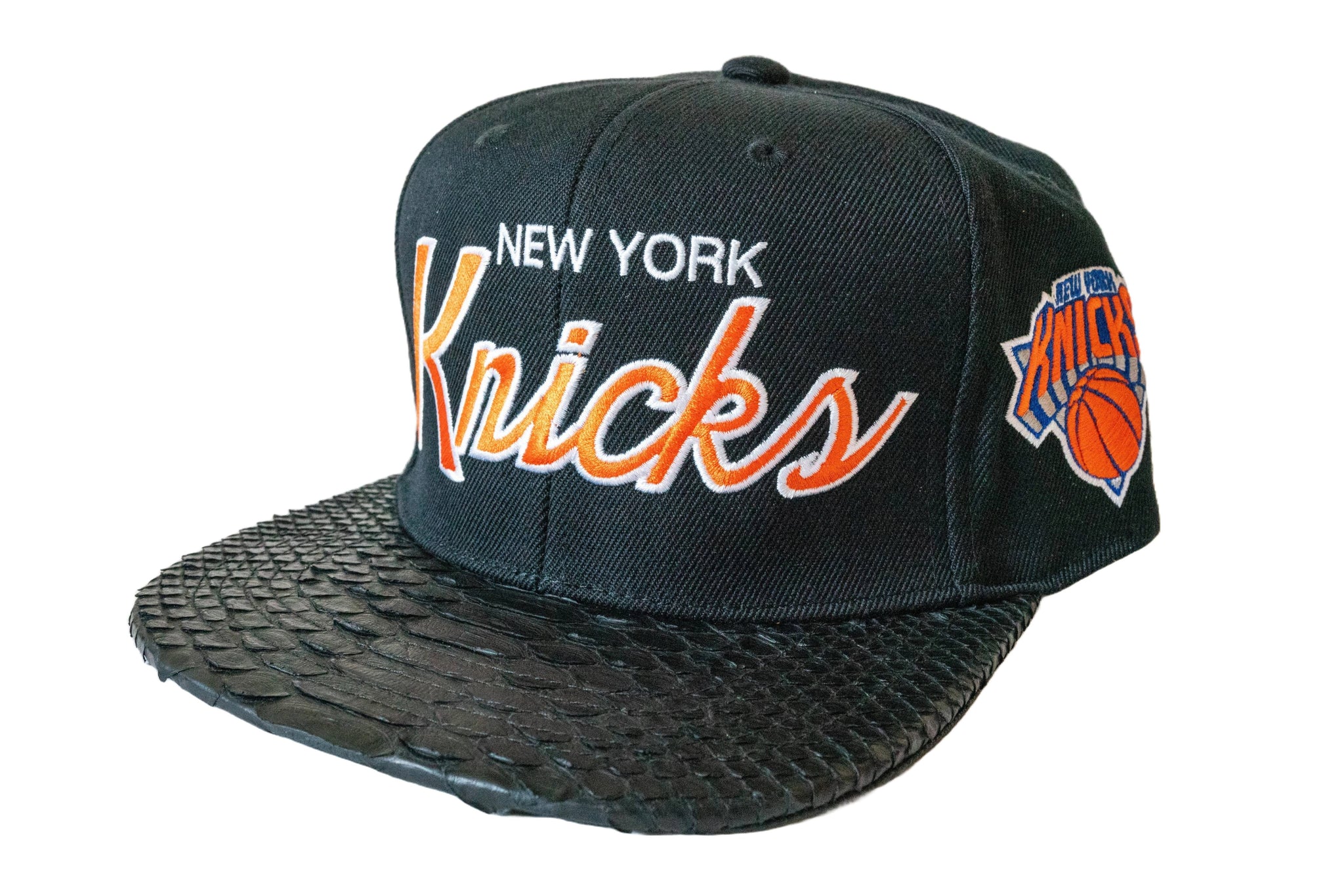 Custom Mitchell & Ness New York Knicks The Script Strapback (Black)