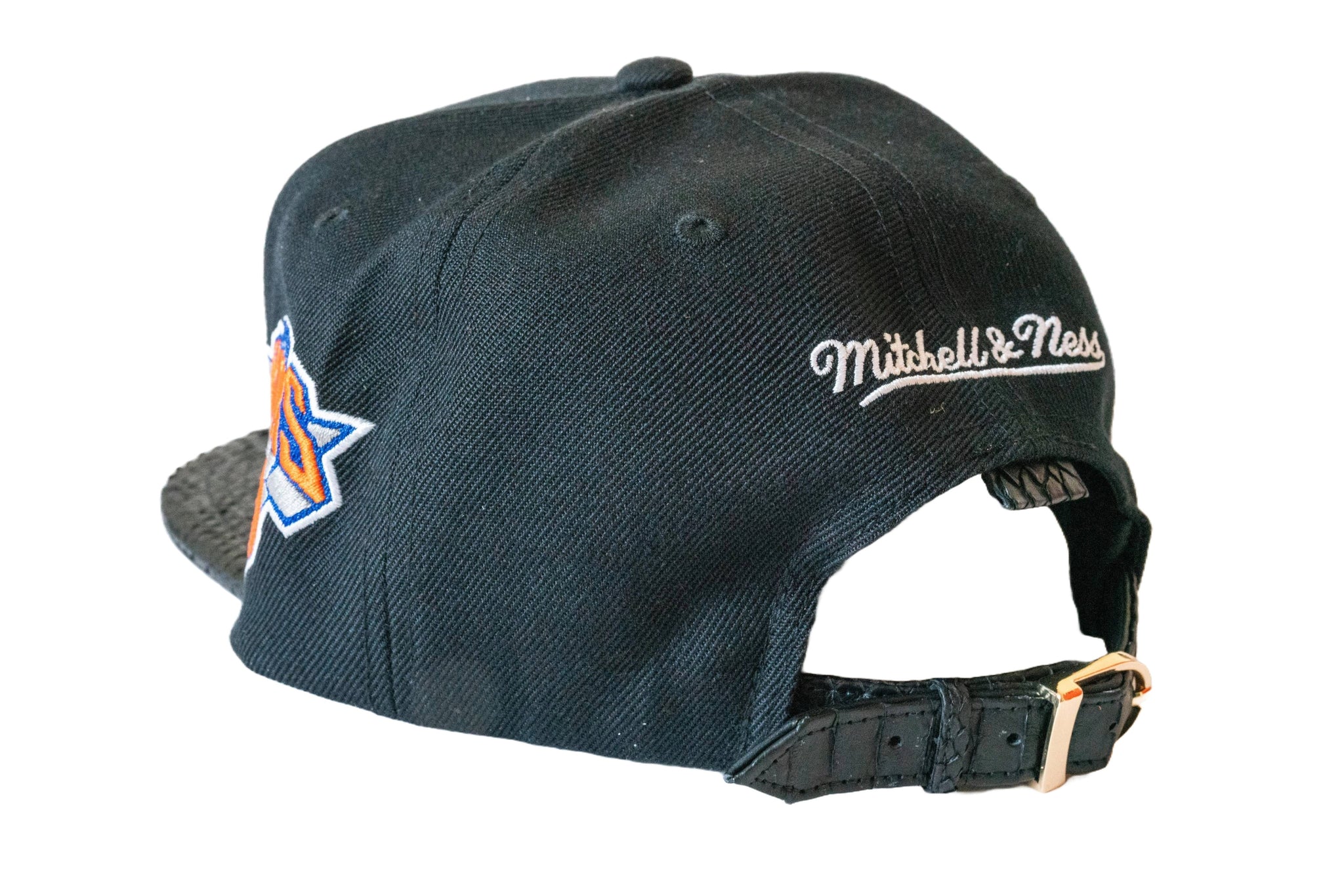 Custom Mitchell & Ness New York Knicks The Script Strapback (Black)