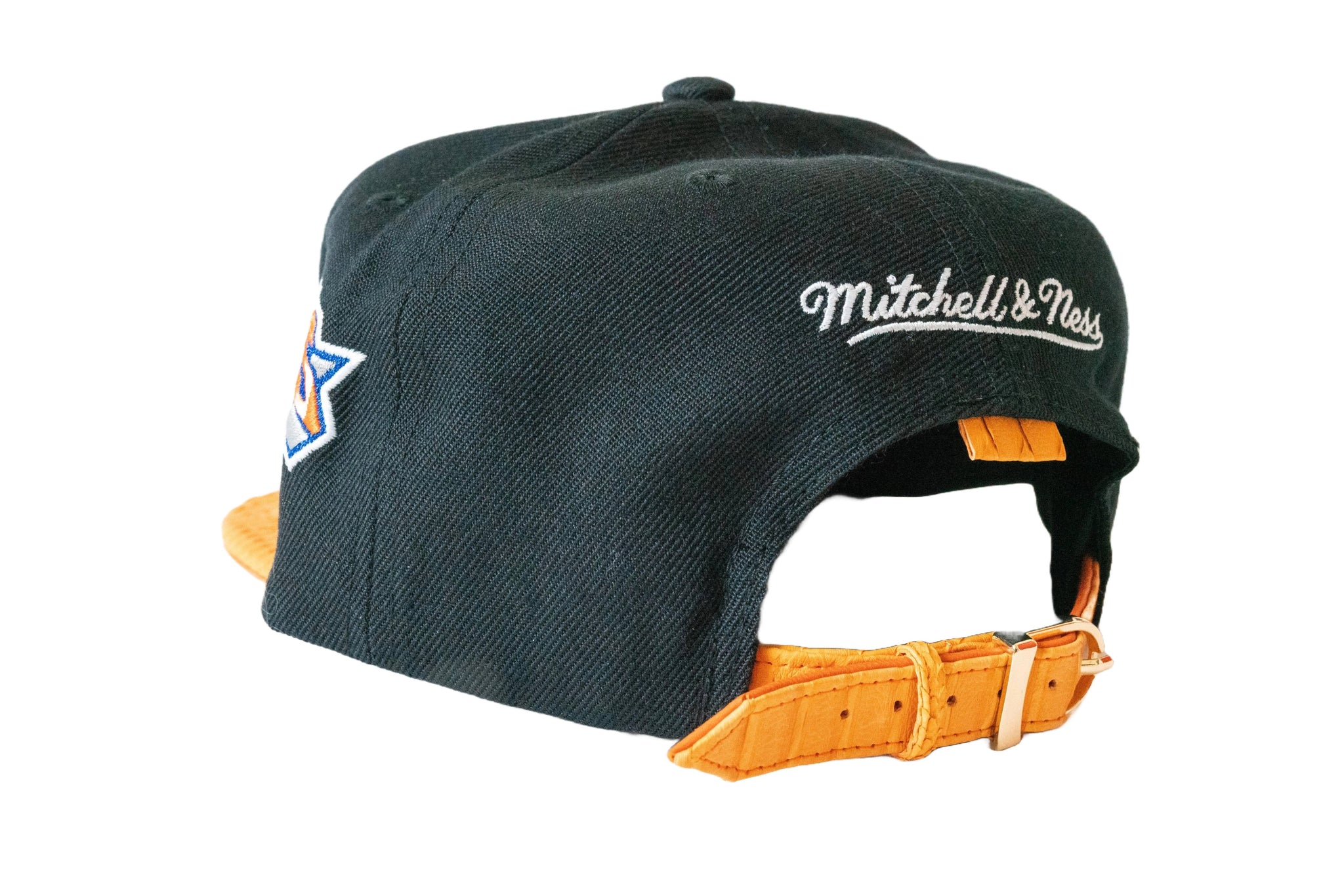Custom Mitchell & Ness New York Knicks The Script Strapback (Orange)