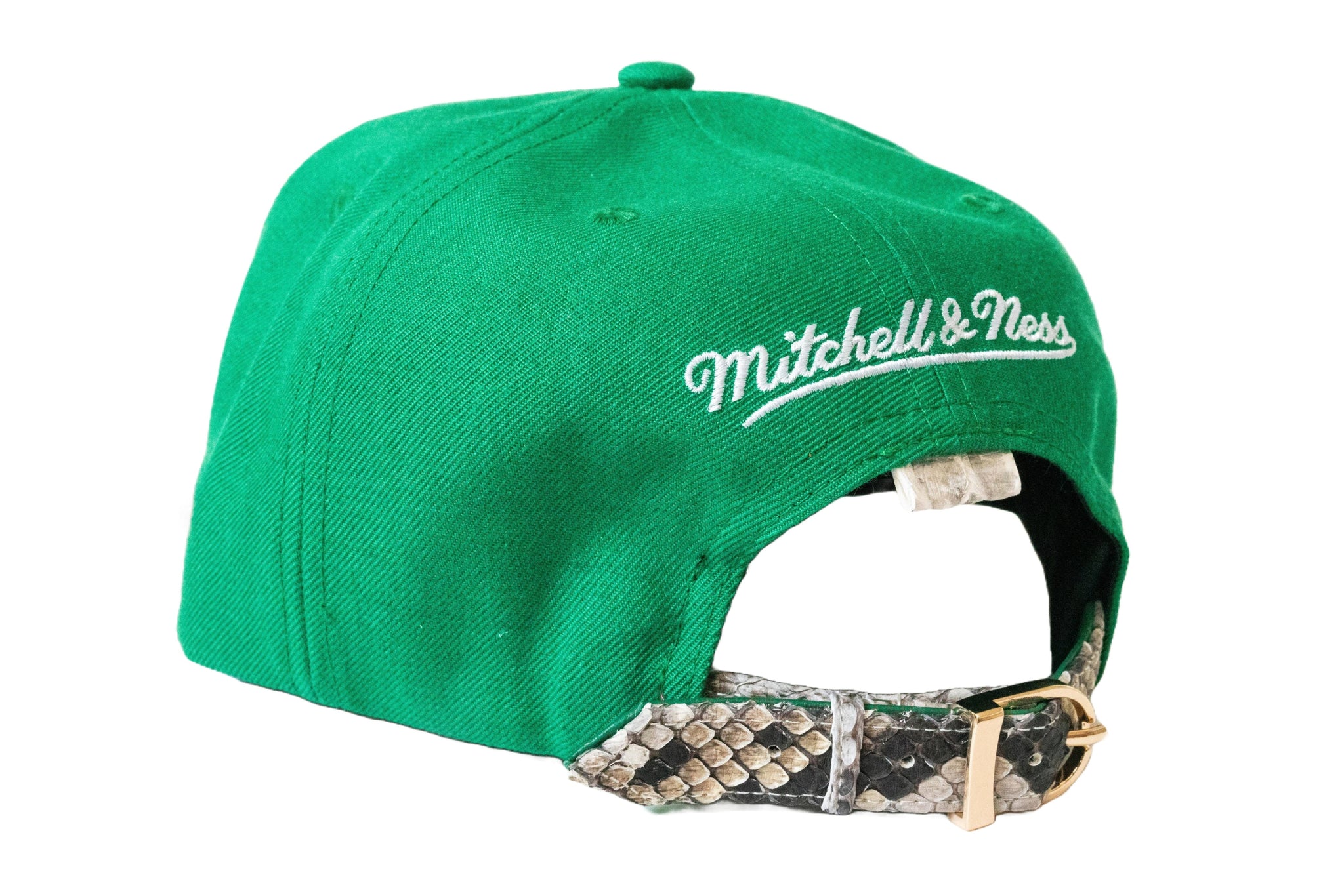 Custom Mitchell & Ness Green Dallas Mavericks Basic Logo Strapback
