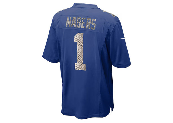 Custom Nike Malik Nabers New York Giants Python Jersey