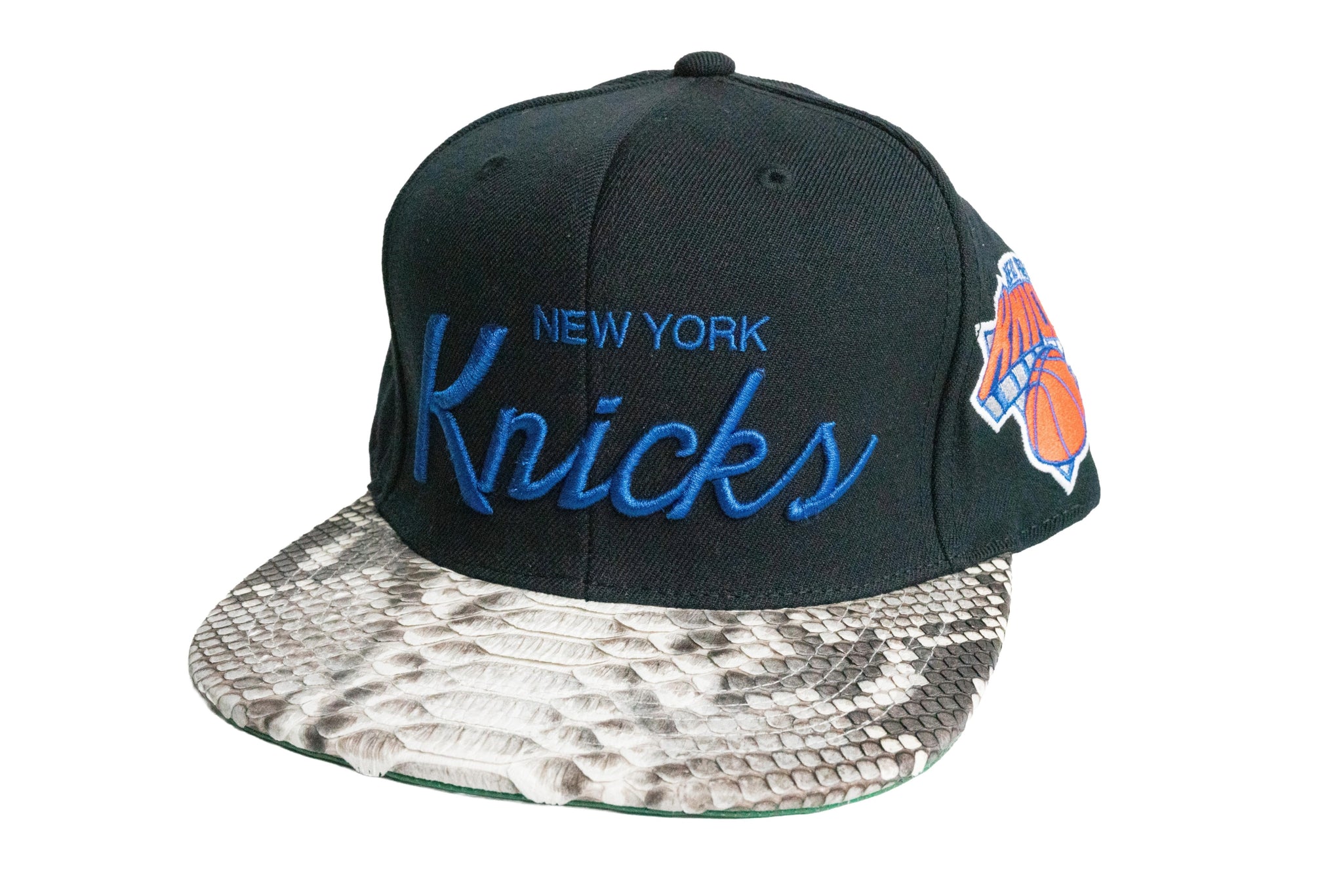 Custom Mitchell & Ness New York Knicks Simple Script Strapback