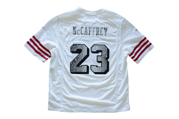 Custom Nike Christian McCaffrey San Francisco 49ers Python Jersey (White)