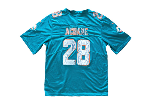 Custom Nike De'Von Achane Miami Dolphins Python Jersey