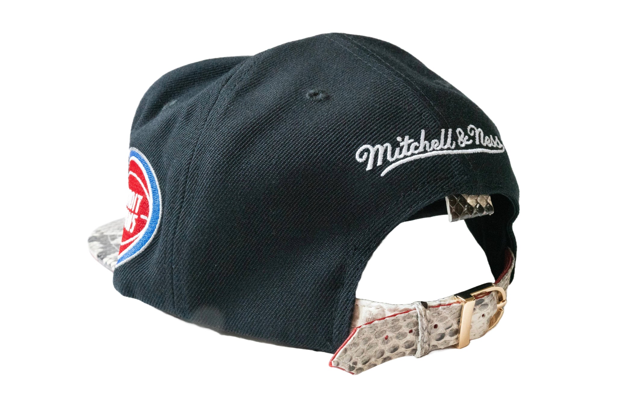 Custom Mitchell & Ness Detroit Pistons The Script Strapback