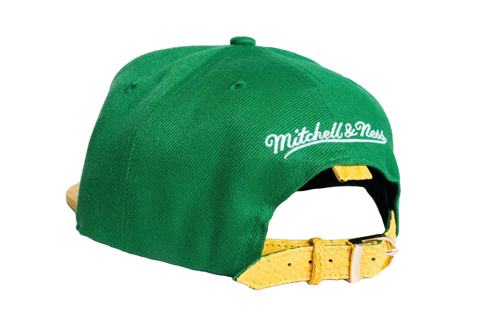 Custom Mitchell & Ness Seattle SuperSonics Green/Yellow Strapback
