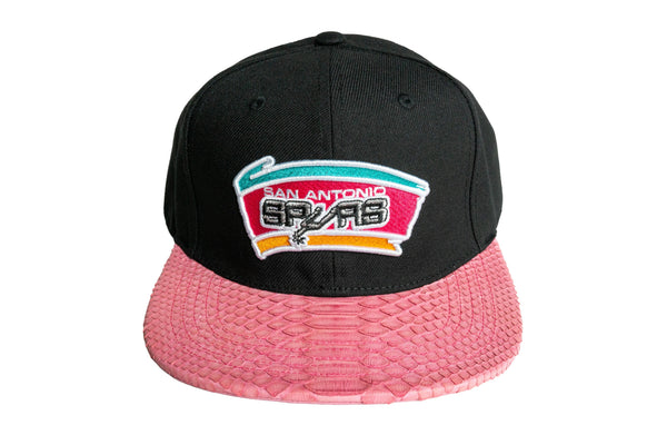Custom Mitchell & Ness San Antonio Spurs Pink Strapback