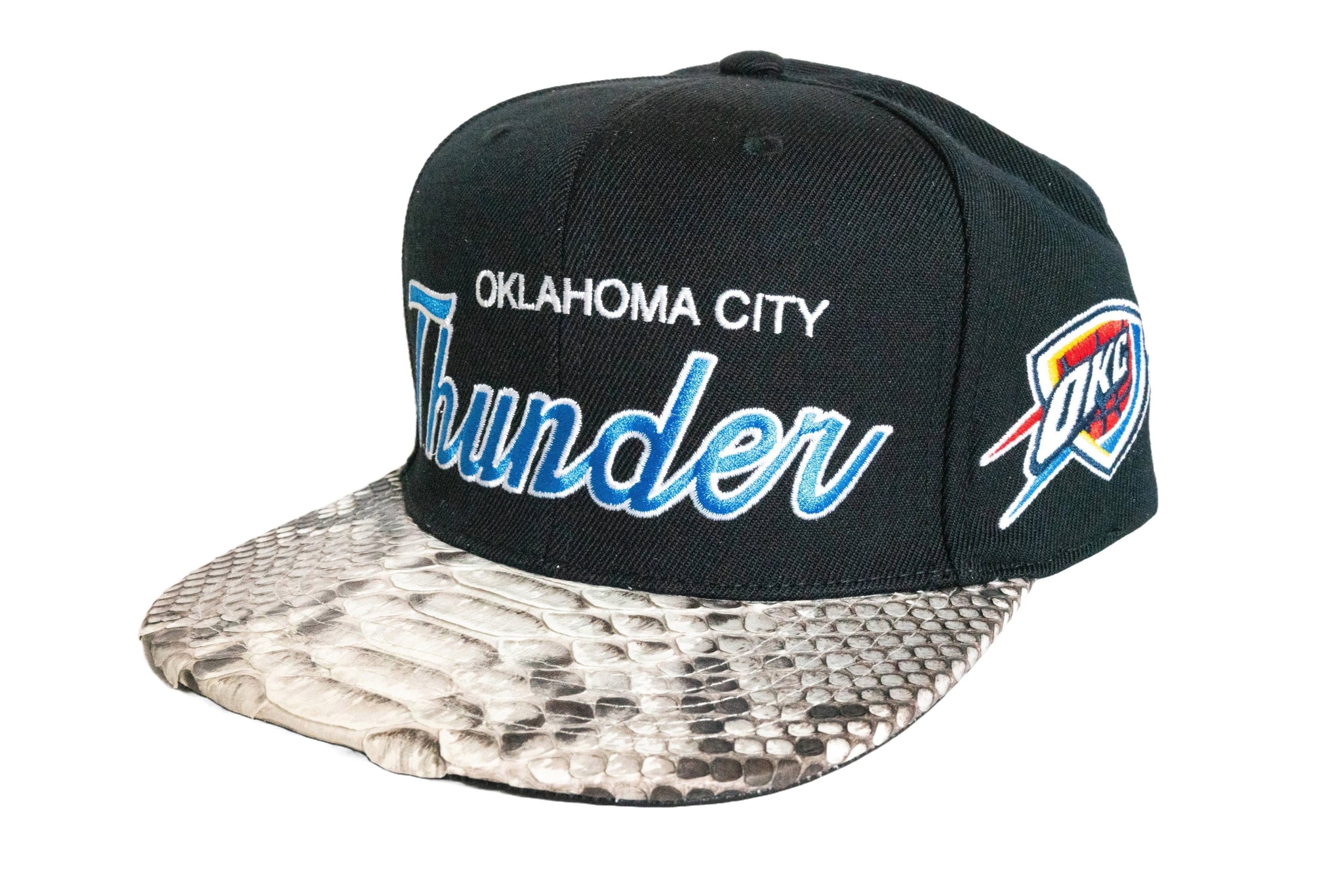 Custom Mitchell & Ness Oklahoma City Thunder Script Strapback (Natural)