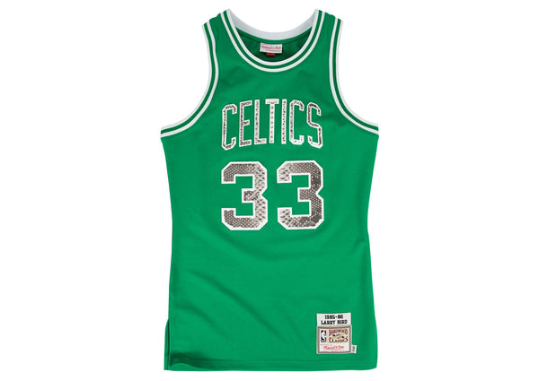 Custom Mitchell & Ness Larry Bird 1985-1986 Boston Celtics Python Jersey