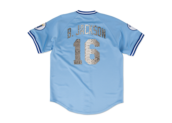 Custom Mitchell & Ness Bo Jackson 1987 Kansas City Royals Python Jersey
