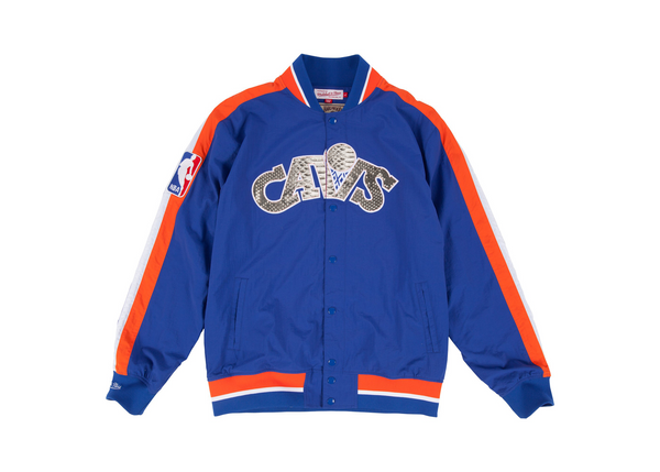 Custom Mitchell & Ness Cleveland Cavaliers "Nothing But Net" Python Warm Up Jacket