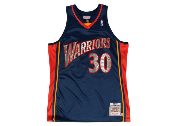 Custom Mitchell & Ness Stephen Curry 2009-2010 Golden State Warriors Python Jersey (Away)