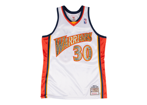 Custom Mitchell & Ness Stephen Curry 2009-2010 Golden State Warriors Python Jersey (Home)