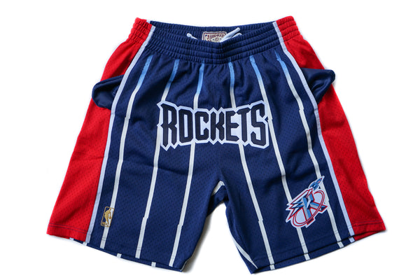 Custom Mitchell & Ness Houston Rockets "ROCKETS" Swingman Shorts