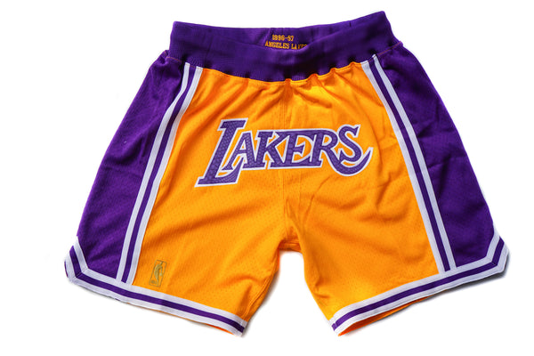 Custom Mitchell & Ness Los Angeles Lakers 1996-1997 "LAKERS" Home Python Shorts