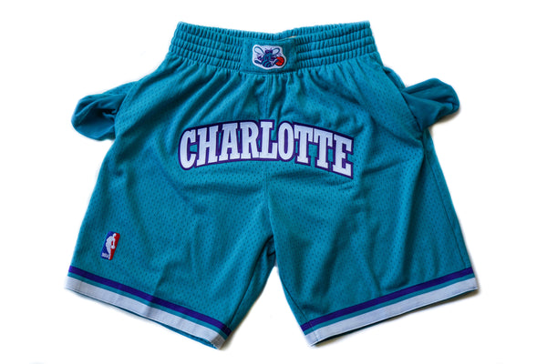 Custom Mitchell & Ness Charlotte Hornets 1994-1995 "CHARLOTTE" Swingman Shorts