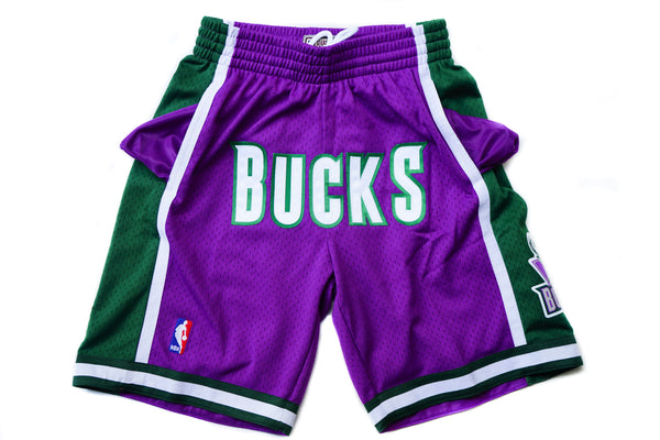 Custom Mitchell & Ness Milwaukee Bucks 2000-2001 "BUCKS" Swingman Shorts
